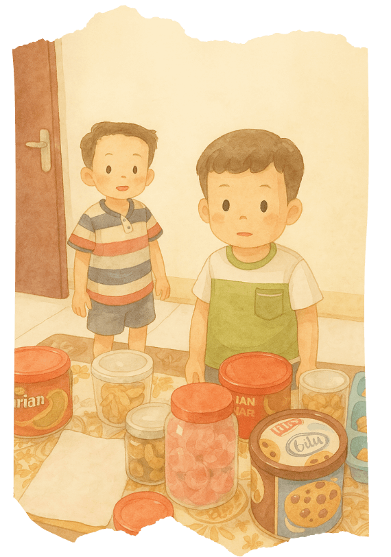 Illustration of a the two kids